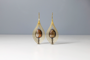 Todd Reed earrings with Natural colored fancy cut diamonds (~14.94ct), rose cut diamonds (~.18ct), 18k yellow gold and sterling silver with patina.